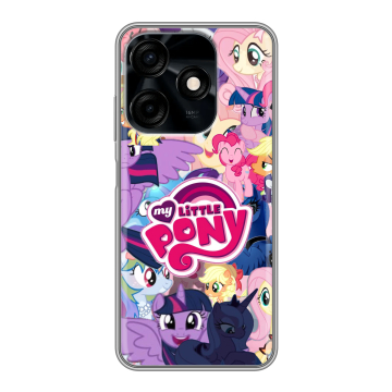 Силиконовый чехол на Tecno Spark 10C с принтом My little pony Дружба чудо