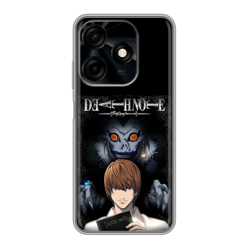 Силиконовый чехол на Tecno Spark 10C с принтом Death note Тетрадь смерти