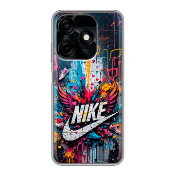 Силиконовый чехол на Tecno Spark 10C с принтом Nike Найк Силиконовый чехол на Tecno Spark 10C с принтом Nike Найк