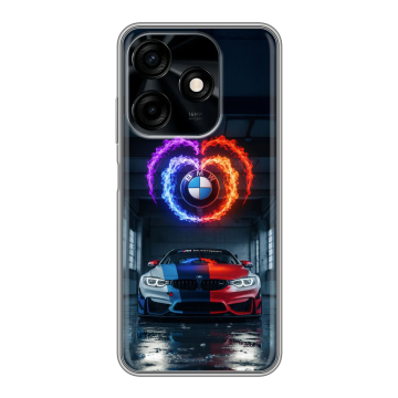 Силиконовый чехол на Tecno Spark 10C с принтом BMW БМВ Силиконовый чехол на Tecno Spark 10C с принтом BMW БМВ