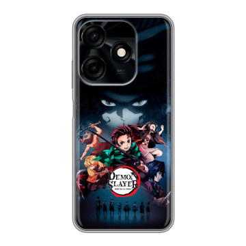 Силиконовый чехол на Tecno Spark 10C с принтом Demon Slayer Клинок рассекающий демонов Силиконовый чехол на Tecno Spark 10C с принтом Demon Slayer Клинок рассекающий демонов