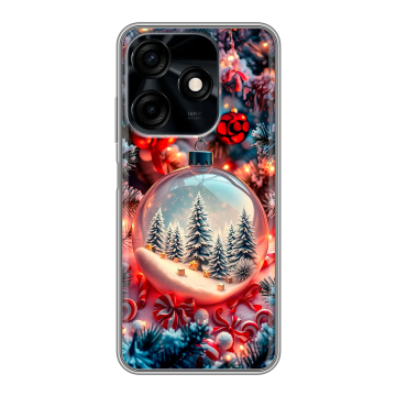 Силиконовый чехол на Tecno Spark 10C с принтом Новый год