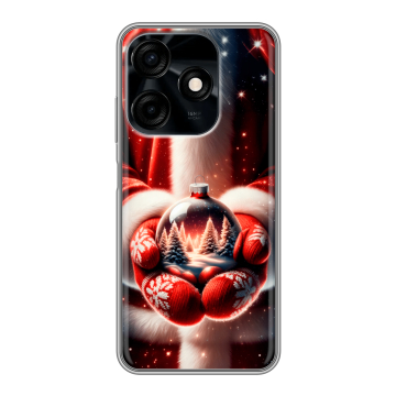 Силиконовый чехол на Tecno Spark 10C с принтом Новый год