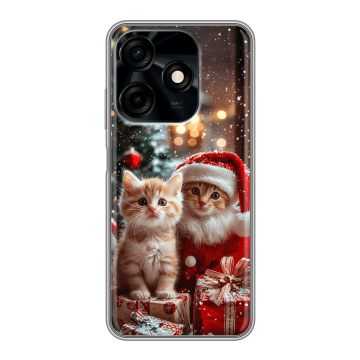 Силиконовый чехол на Tecno Spark 10C с принтом Новый год