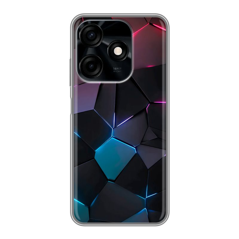 Силиконовый чехол на Tecno Spark 10C с принтом Геометрия неона Силиконовый чехол на Tecno Spark 10C с принтом Геометрия неона
