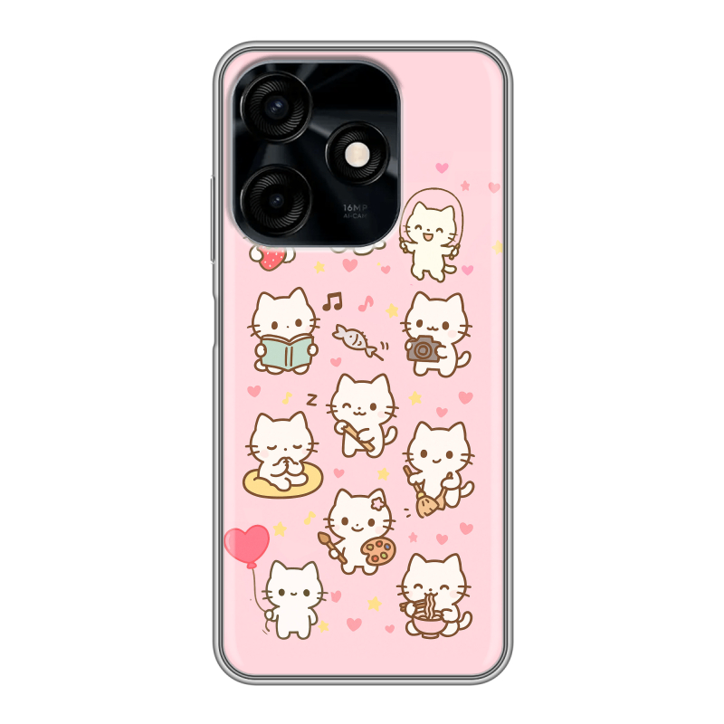 Силиконовый чехол на Tecno Spark 10C с принтом Hello Kitty Хелоу Кити Силиконовый чехол на Tecno Spark 10C с принтом Hello Kitty Хелоу Кити