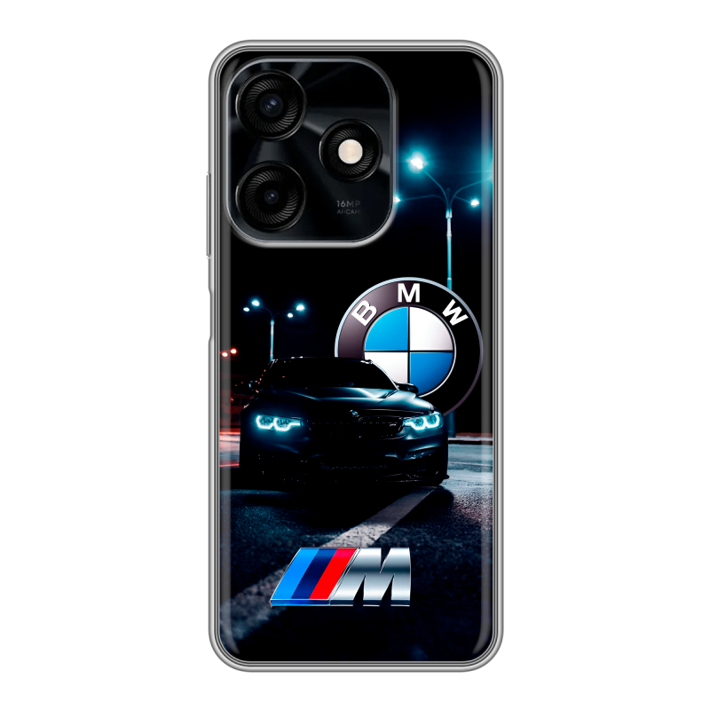 Силиконовый противоударный чехол на Tecno Spark 10C с принтом БМВ BMW Силиконовый противоударный чехол на Tecno Spark 10C с принтом БМВ BMW