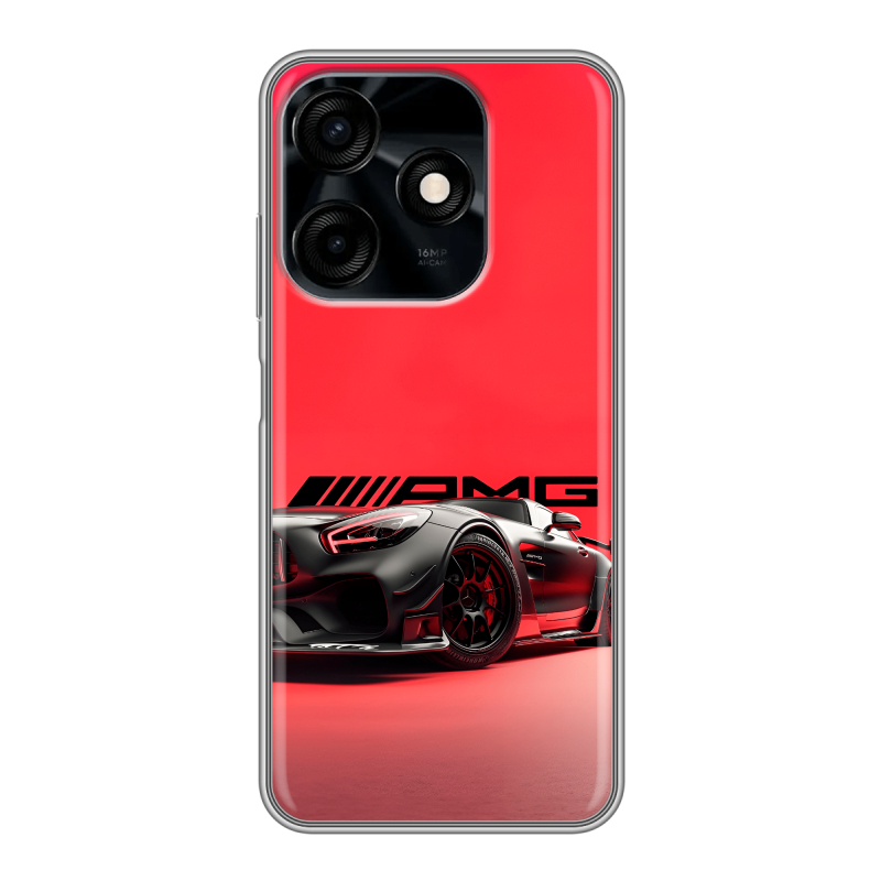 Силиконовый чехол на Tecno Spark 10C с принтом Мерседес Mercedes AMG Силиконовый чехол на Tecno Spark 10C с принтом Мерседес Mercedes AMG