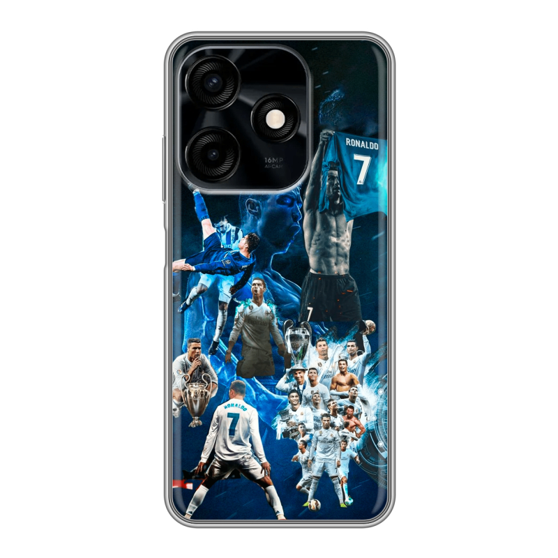 Силиконовый чехол на Tecno Spark 10C с принтом Реал Роналдо Силиконовый чехол на Tecno Spark 10C с принтом Реал Роналдо