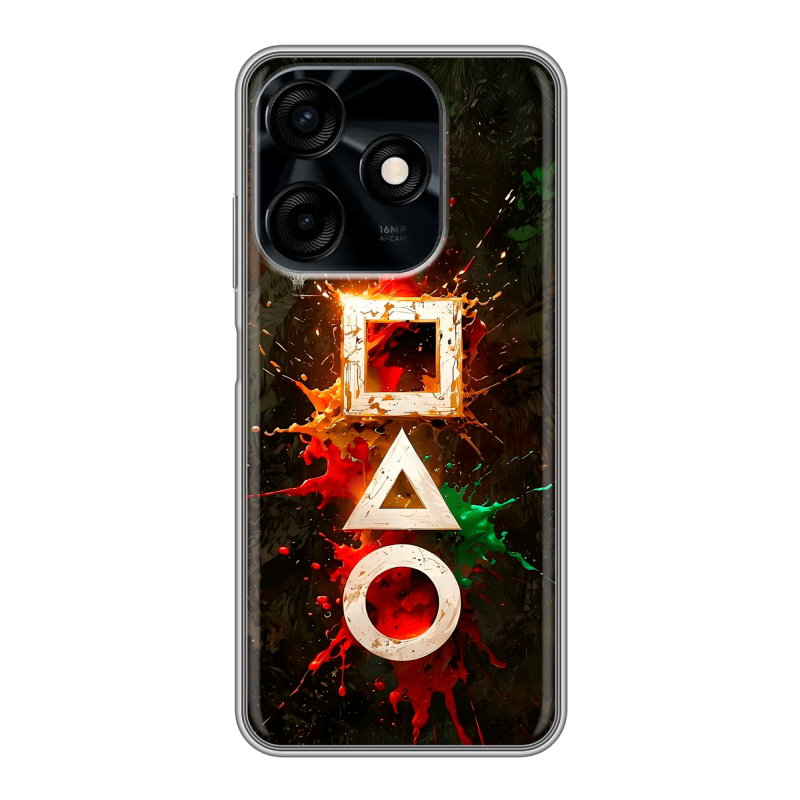 Силиконовый противоударный чехол на Tecno Spark 10C с принтом Squid Game Игра кальмара Силиконовый противоударный чехол на Tecno Spark 10C с принтом Squid Game Игра кальмара