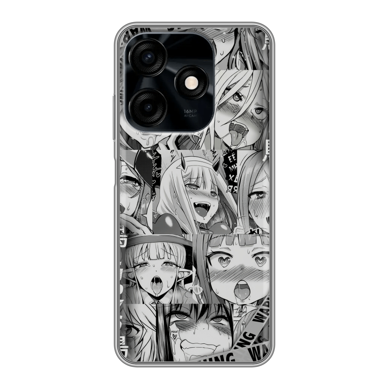Силиконовый противоударный чехол на Tecno Spark 10C с принтом Ahegao Ахегао Аниме Силиконовый противоударный чехол на Tecno Spark 10C с принтом Ahegao Ахегао Аниме