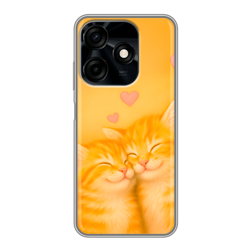 Силиконовый чехол на Tecno Spark 10C с принтом Милые котята Силиконовый чехол на Tecno Spark 10C с принтом Милые котята