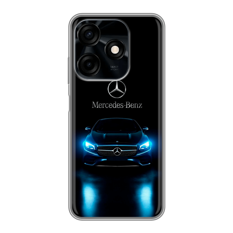 Силиконовый чехол на Tecno Spark 10C с принтом Mercedes Мерседес Силиконовый чехол на Tecno Spark 10C с принтом Mercedes Мерседес