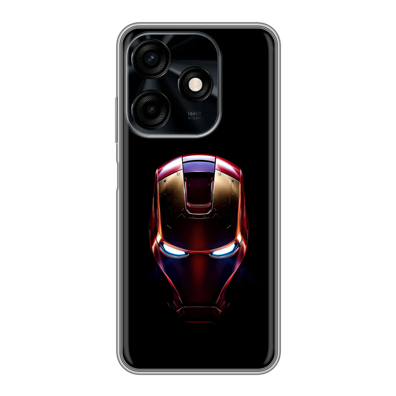 Силиконовый противоударный чехол на Tecno Spark 10C с принтом IronMan Железный человек Силиконовый противоударный чехол на Tecno Spark 10C с принтом IronMan Железный человек