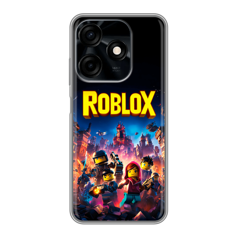 Силиконовый чехол на Tecno Spark 10C с принтом Roblox Роблокс Силиконовый чехол на Tecno Spark 10C с принтом Roblox Роблокс