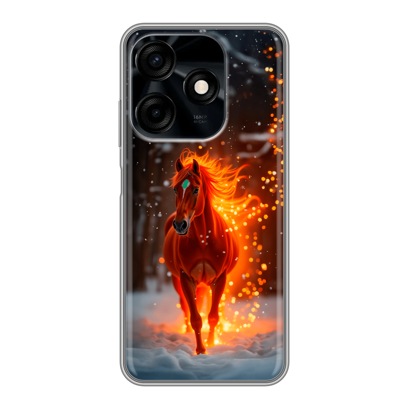 Силиконовый чехол на Tecno Spark 10C с принтом Новый год Силиконовый чехол на Tecno Spark 10C с принтом Новый год