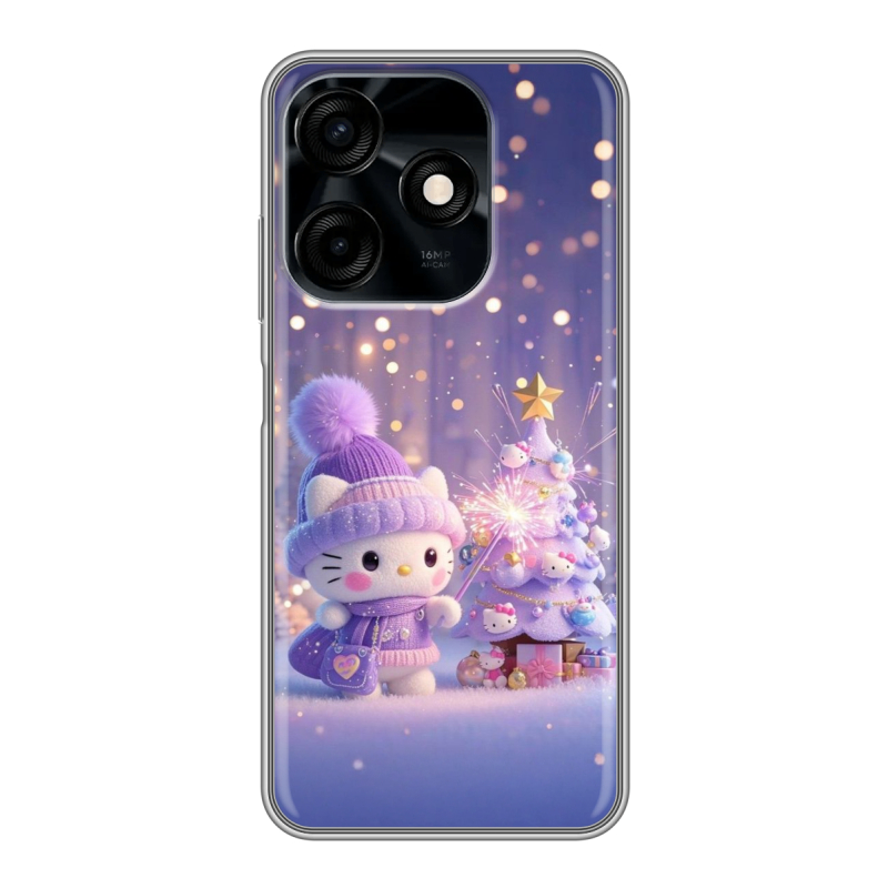 Силиконовый противоударный чехол на Tecno Spark 10C с принтом Новый год Силиконовый противоударный чехол на Tecno Spark 10C с принтом Новый год