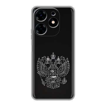 Силиконовый чехол на Tecno Spark 10 с принтом Герб России Силиконовый чехол на Tecno Spark 10 с принтом Герб России