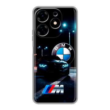 Силиконовый чехол на Tecno Spark 10 с принтом БМВ BMW Силиконовый чехол на Tecno Spark 10 с принтом БМВ BMW