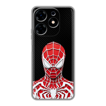 Силиконовый чехол на Tecno Spark 10 с принтом человек паук spiderman Силиконовый чехол на Tecno Spark 10 с принтом человек паук spiderman