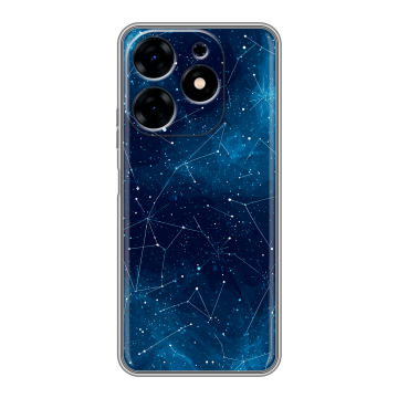 Силиконовый чехол на Tecno Spark 10 с принтом Космос звезды