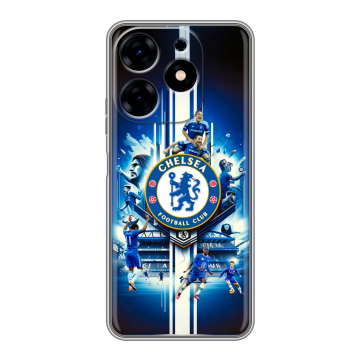 Силиконовый чехол на Tecno Spark 10 с принтом Chelsea Челси