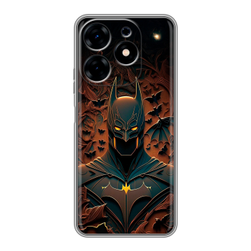 Силиконовый чехол на Tecno Spark 10 с принтом Batman Бэтмен