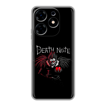 Силиконовый чехол на Tecno Spark 10 с принтом Death note Тетрадь смерти Силиконовый чехол на Tecno Spark 10 с принтом Death note Тетрадь смерти