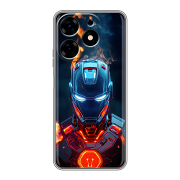 Силиконовый чехол на Tecno Spark 10 с принтом IronMan Железный человек Силиконовый чехол на Tecno Spark 10 с принтом IronMan Железный человек