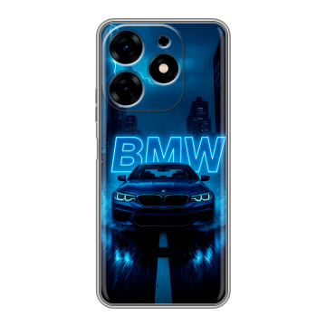 Силиконовый чехол на Tecno Spark 10 с принтом BMW БМВ Силиконовый чехол на Tecno Spark 10 с принтом BMW БМВ