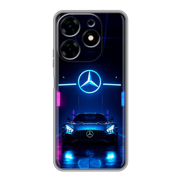 Силиконовый чехол на Tecno Spark 10 с принтом Mercedes Мерседес Силиконовый чехол на Tecno Spark 10 с принтом Mercedes Мерседес