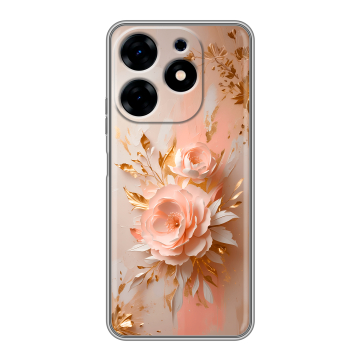 Силиконовый чехол на Tecno Spark 10 с принтом женский