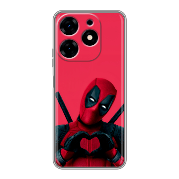 Силиконовый чехол на Tecno Spark 10 с принтом Дедпул Deadpool Силиконовый чехол на Tecno Spark 10 с принтом Дедпул Deadpool