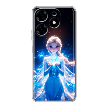 Силиконовый чехол на Tecno Spark 10 с принтом Холодное сердце Frozen Силиконовый чехол на Tecno Spark 10 с принтом Холодное сердце Frozen