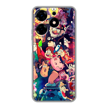 Силиконовый чехол на Tecno Spark 10 с принтом Gravity Falls Гравити Фолз Силиконовый чехол на Tecno Spark 10 с принтом Gravity Falls Гравити Фолз