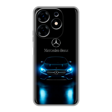 Силиконовый чехол на Tecno Spark 10 с принтом Mercedes Мерседес Силиконовый чехол на Tecno Spark 10 с принтом Mercedes Мерседес