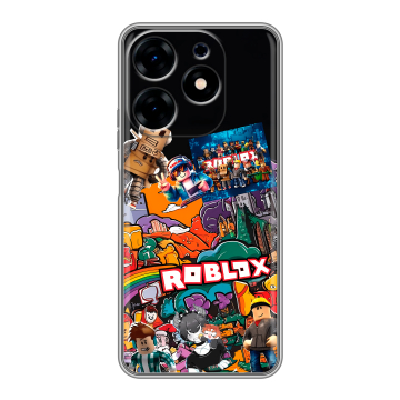Силиконовый чехол на Tecno Spark 10 с принтом Roblox Роблокс Силиконовый чехол на Tecno Spark 10 с принтом Roblox Роблокс