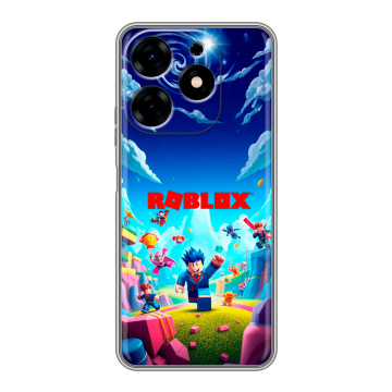 Силиконовый чехол на Tecno Spark 10 с принтом Roblox Роблокс Силиконовый чехол на Tecno Spark 10 с принтом Roblox Роблокс