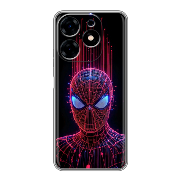 Силиконовый чехол на Tecno Spark 10 с принтом Spiderman Человек паук Силиконовый чехол на Tecno Spark 10 с принтом Spiderman Человек паук
