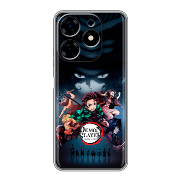 Силиконовый чехол на Tecno Spark 10 с принтом Demon Slayer Клинок рассекающий демонов Силиконовый чехол на Tecno Spark 10 с принтом Demon Slayer Клинок рассекающий демонов
