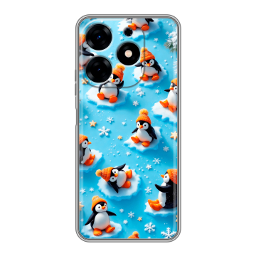 Силиконовый чехол на Tecno Spark 10 с принтом Новый год