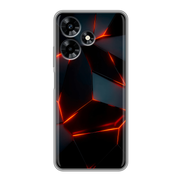 Силиконовый чехол на Infinix Hot 30 с принтом Яркие абстракции