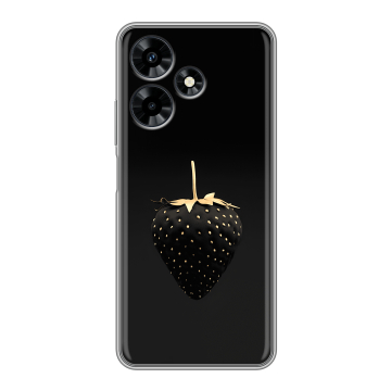 Силиконовый чехол на Infinix Hot 30 с принтом Черная клубника Силиконовый чехол на Infinix Hot 30 с принтом Черная клубника