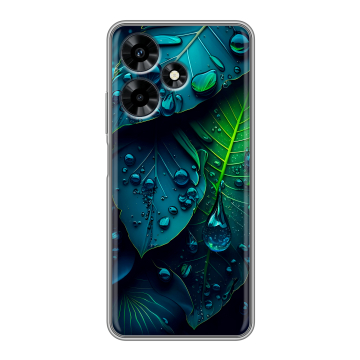 Силиконовый чехол на Infinix Hot 30 с принтом Листья Силиконовый чехол на Infinix Hot 30 с принтом Листья