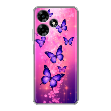 Силиконовый чехол на Infinix Hot 30 с принтом Бабочки Силиконовый чехол на Infinix Hot 30 с принтом Бабочки