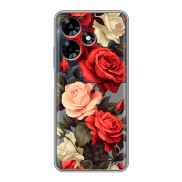 Силиконовый чехол на Infinix Hot 30 с принтом Розы Силиконовый чехол на Infinix Hot 30 с принтом Розы