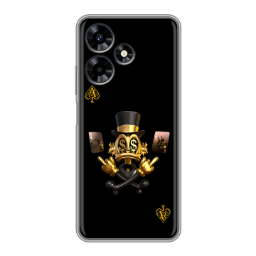 Силиконовый чехол на Infinix Hot 30 с принтом Золотой скрудж макдак Силиконовый чехол на Infinix Hot 30 с принтом Золотой скрудж макдак