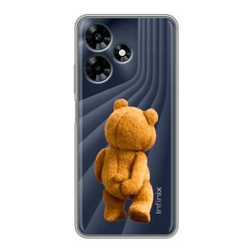 Силиконовый чехол на Infinix Hot 30 с принтом Медведь Силиконовый чехол на Infinix Hot 30 с принтом Медведь