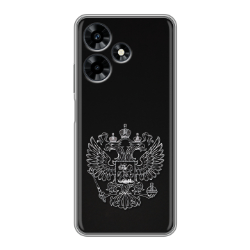 Силиконовый чехол на Infinix Hot 30 с принтом Герб России Силиконовый чехол на Infinix Hot 30 с принтом Герб России