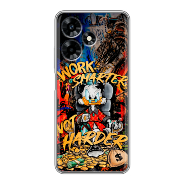 Силиконовый чехол на Infinix Hot 30 с принтом Дональд Дак Деньги Силиконовый чехол на Infinix Hot 30 с принтом Дональд Дак Деньги